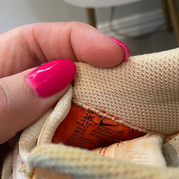 Nike Air Force One Toddler Sneaker CUSTOM Dip Dye 10 Children's Orange - Picture 6 of 6